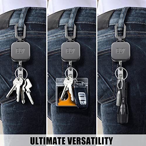  1 Pack ELV Retractable ID Badge Holder, Retractable