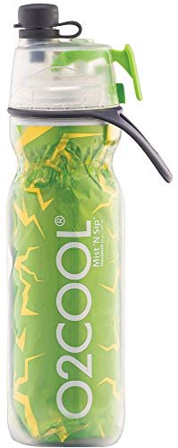 O2COOL Mist 'N Sip Misting Water Bottle 2-in-1 Mist And Sip Function With No