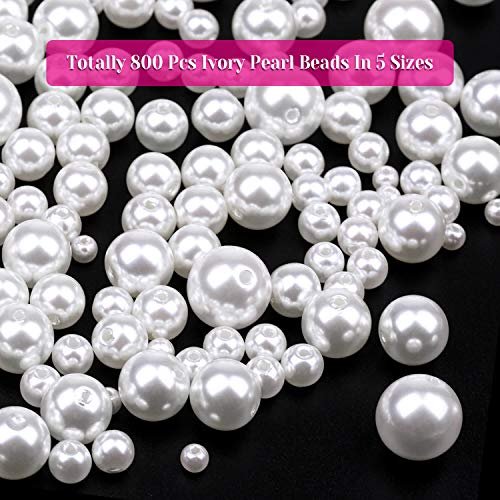  SEMATA 750Pcs Beads for Bracelets Making Kit DIY Pearl