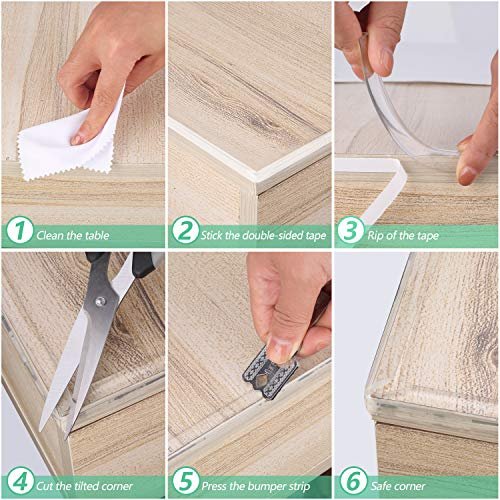 Baby Proofing, Tables Corner Guards Baby Child Safety, 20Ft(6M) Soft Bumper