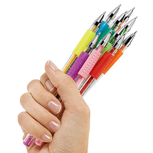 Nylea 100 Pack Glitter Gel Pens for Adult Coloring, Kid Doodling