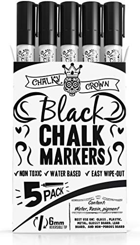 Chalky Crown Liquid Chalk Marker Pen - Dry Erase Marker - Chalk Markers For  Chalkboard Signs, Windows, Blackboard, Glass - 6Mm Reversible Tip - 24 Ch -  Imported Products from USA - iBhejo