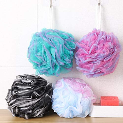 1 Pack, Black Bath Sponge Xl 75g Soft Shower Loofahs Balls For