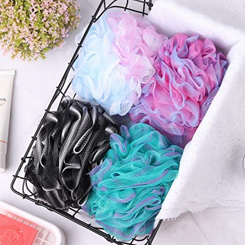 1 Pack, Black Bath Sponge Xl 75g Soft Shower Loofahs Balls For