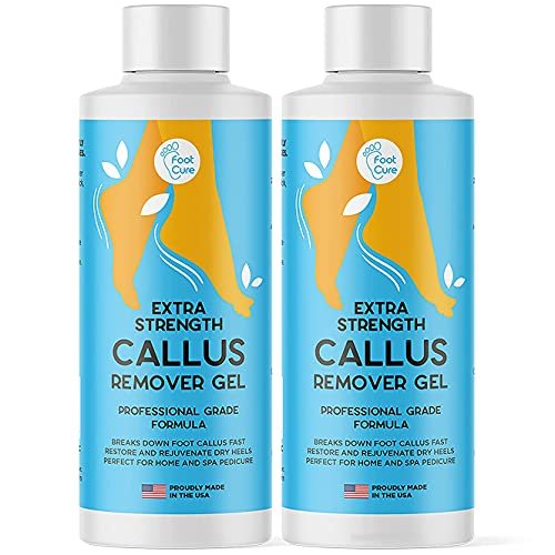 Callus Remover for Feet with Extra Strength Gel & Foot Pumice Stone Set -  Easy Way to Remove Hard Calluses & Dead Skin Build-Up - Professional  at-Home