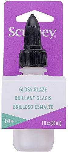 Sculpey® Gloss Glaze, Non Toxic, 1 fl oz. bottle with precise flow twist  cap. Will add a glossy finish to your baked polymer oven-bake clay  creations!