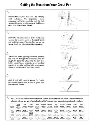 Grout Pen White Tile Paint Marker: Waterproof Grout Paint, Tile