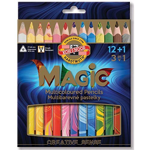 Koh-I-Noor Magic Jumbo Triangular Coloured Pencil (Pack of 13