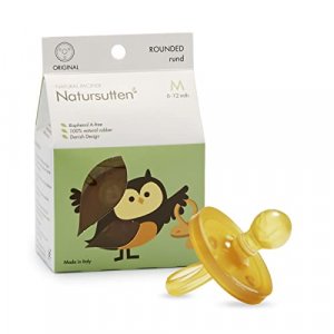 Natursutten BPA-Free Natural Rubber Pacifier, Rounded, 6-12 Months