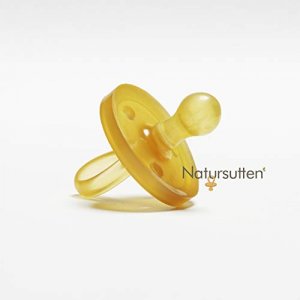 Natursutten BPA-Free Natural Rubber Pacifier, Rounded, 6-12 Months