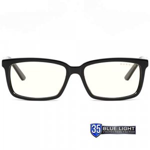 GUNNAR - Gaming and Computer Glasses - Blocks 35% Blue Light - Haus, Onyx, Clear Tint