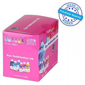 6 X 100ml Sublimation Ink, High Density Professional Dye Sublimation Refill Inks Made by in Korea,(for CISS). for Inkjet Printers. (6 Color)