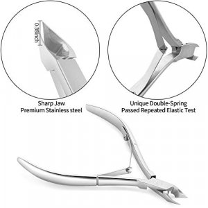 Zizzili Basics Toenail Clippers for Ingrown or Thick Toenails - Large Handle for Easy Grip + Sharp Stainless Steel - Best Nail Clipper & Pedicure Tool