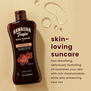 Hawaiian Tropic Dark Tanning Sun Care Moisturizing Oil 8 Oz Twin Pack