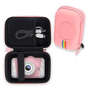 Leayjeen Kids Digital Video Camera Case Compatible with WOWGO/Coolwill/SUZIYO Kids Selfie Camera with Large Screen for Girls and Boys Case Only Pink
