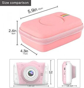 Leayjeen Kids Digital Video Camera Case Compatible with WOWGO/Coolwill/SUZIYO Kids Selfie Camera with Large Screen for Girls and Boys Case Only Pink