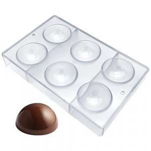 Large Half Ball Chocolate Mold Ball Polycarbonate Mould Chocolate Semi Sphere Mold Tray (Large 2.5inch)