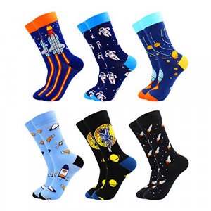 TOEJYJ Fun Mens dress Socks Colorful Crazy Cool Funny Socks Patterned Funky Novelty Socks Size 9-12