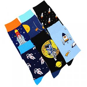 TOEJYJ Fun Mens dress Socks Colorful Crazy Cool Funny Socks Patterned Funky Novelty Socks Size 9-12