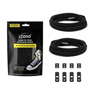 Xpand No Tie Shoelaces System with Elastic Laces - One Size Fits All Adult and Kids Shoe