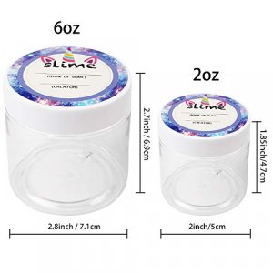 SGHUO Empty 24 Pack Slime Containers, 12 6oz and 12 2oz Plastic Storage  Jars with Lids and Labels for DIY Slime, Glitter, Jewelry Making Supplies