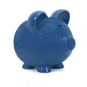 Child to Cherish Ceramic Piggy Bank, Dark Blue