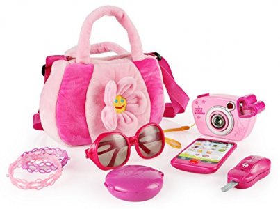 SainSmart Jr. My First Purse Pretend Playset Pretty Purse Set Pink Handbag,  Accessories Playset for Little Girls, 8 PCS on OnBuy