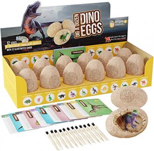 Dig A Dozen Dino Egg Dig Kit - Egg Dinosaur Toys For Kids 3-12 Year Old -  12 Easter Eggs & Surprise Dinosaurs. Science Stem Activities - Educational  - Imported Products from USA - iBhejo