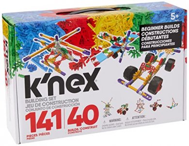 K'nex Beginner 40 Model Building Set - 141 Parts - Ages 5 & Up - Creative Building Toy, Multi