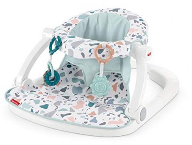 Fisher-Price Sit-Me-Up Floor Seat Pacific Pebble, portable baby chair with toys