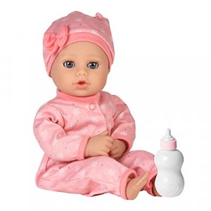 Adora Playtime Baby Doll Cozy Snowflake, 13 inch Soft Doll, Open/Close Eyes, Best Baby Girl Gift for Age 1+ , Pink