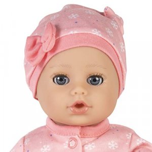 Adora Playtime Baby Doll Cozy Snowflake, 13 inch Soft Doll, Open/Close Eyes, Best Baby Girl Gift for Age 1+ , Pink
