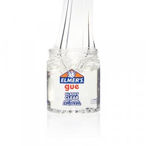 Elmers GUE Pre Made Slime, Glassy Clear Slime, Great for Mixing in