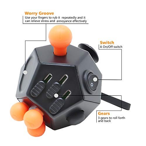 VCOSTORE Dodecagon Fidget Toys Cube - 12 Sided Fidget Toy Depression  Anti,Stress and Anxiety Relax Great Fidget Toys for Adults Kids with  OCD,ADD