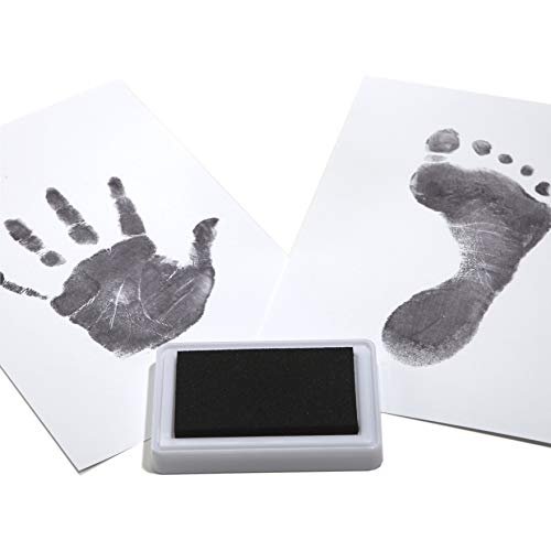 Baby's Touch Baby Safe Reusable Hand & Foot Print Ink Pads (Black)