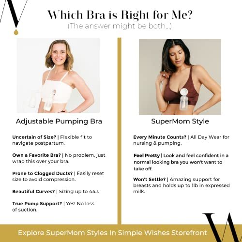 Simple Wishes Signature Hands Free Pumping Bra, Patented, Pink,  X-Small/Large - Imported Products from USA - iBhejo