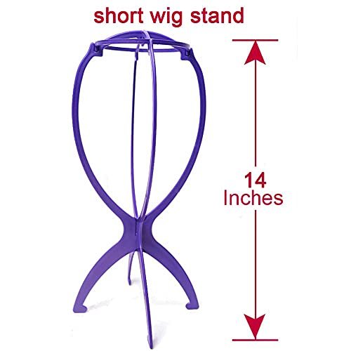 3Pcs Wig Holder Wig Stands, Collapsible Wig Stand For Short Wig,14