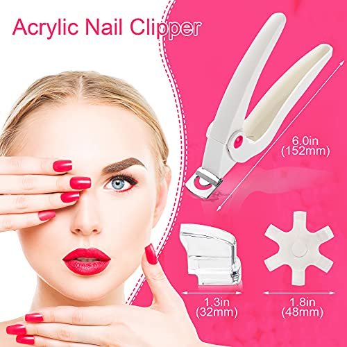 Professional Acrylic Nail Clipper Fake False Nails Tip Cutter Nail Trimmer  for Artificial Nail Manicure Pedicure Sharp Rustproof Nail Art Tool Home  DIY Use (Pink) : Amazon.in: Beauty