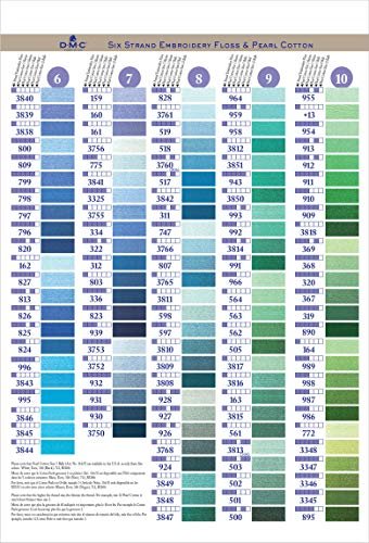 DMC COLORCRD Needlework Threads 12-Page Printed Color Card