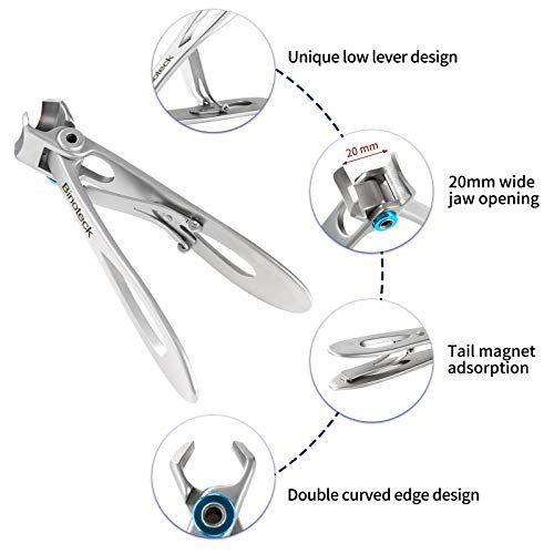 Straight Nail Clipper, 20mm Wide Jaw Opening Extra Large Toenail