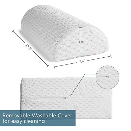 ComfiLife Lumbar Support Pillow for Sleeping Memory Foam Pillow for Back  Pain Relief