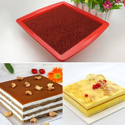 Silicone Brownie Baking Mold, Non-Stick 100% Food Grade (Red