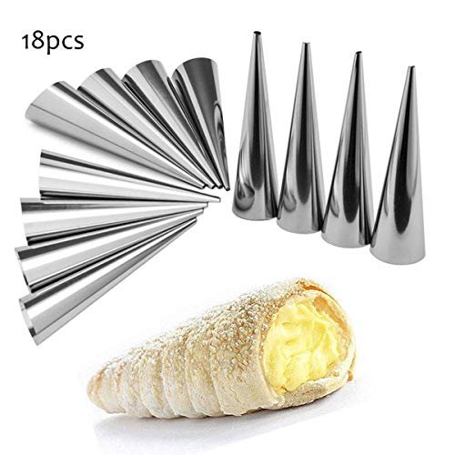 18pcs Lady lock forms Baking Roll Molds Metal Cream Horn Home