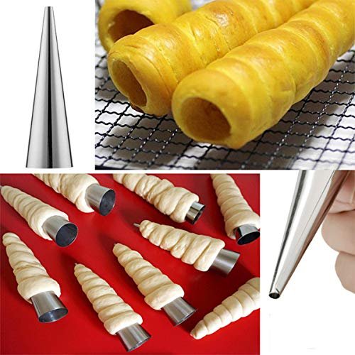 18pcs Lady lock forms Baking Roll Molds Metal Cream Horn Home