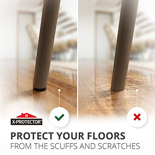 X-PROTECTOR Non Slip Furniture Pads - 8 pcs Premium Furniture Grippers 2!  Self-Adhesive Rubber Feet Furniture Feet - Ideal Non Skid Furniture Pad
