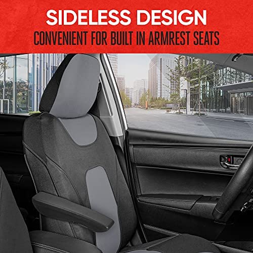 Motor Trend Aquashield Car Seat Covers For Front Seats, Gray Two