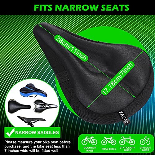 Zacro Bike Seat Cushion Gel Padded Bike Seat Cover For Men Women