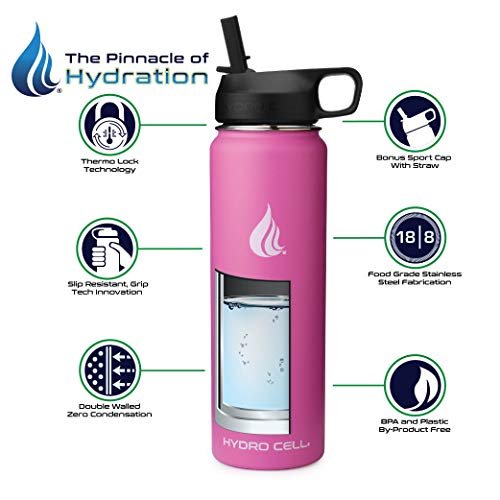 Lightning Bolts Pink Kids Insulated Stainless Steel Water Bottle with Straw  + Reviews