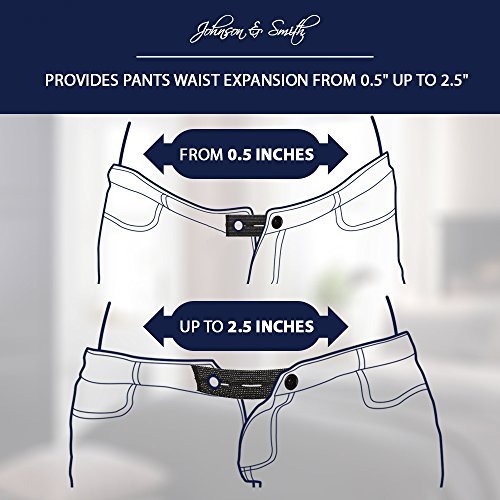  Johnson & Smith Elastic Pants Waist Extenders (6 Pack
