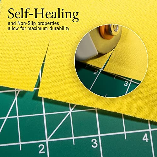 Breman Precision Self Healing Cutting Mat 9X12 Inch - Rotary Cutting Mats  For Crafts - Great Craft Cutting Board For Crafting & Quilting - 2 Sided 5  - Imported Products from USA - iBhejo